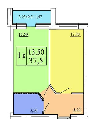 1-кімнатна 37.5 м² в ЖК Академквартал-3 від 10 000 грн/м², м. Ірпінь