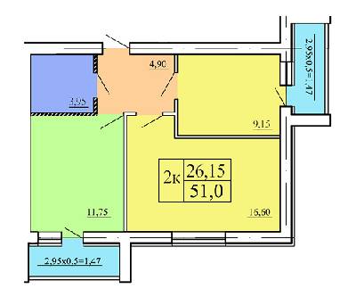 2-кімнатна 51 м² в ЖК Академквартал-3 від 10 000 грн/м², м. Ірпінь