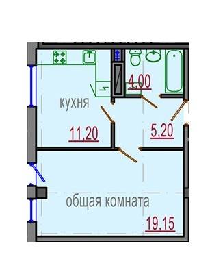 1-кімнатна 41.95 м² в ЖБ Подільський від 24 000 грн/м², Харків