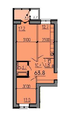 2-комнатная 63.8 м² в ЖК Алые Паруса от 11 900 грн/м², Днепр
