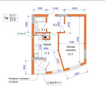 1-комнатная 37.6 м² в ЖК Атриум от 12 300 грн/м², г. Ирпень