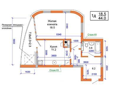 1-комнатная 44 м² в ЖК Атриум от 12 300 грн/м², г. Ирпень