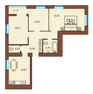 3-комнатная 72.51 м² в ЖК Lemongrass от 12 460 грн/м², г. Ирпень