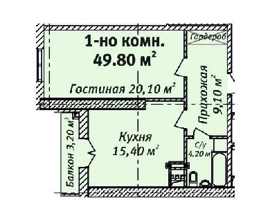1-кімнатна 49.8 м² в ЖК Бельетаж. Будинок на Бєлінського від забудовника, Одеса