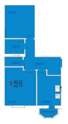 2-кімнатна 62.73 м² в ЖК Ваніль від 9 600 грн/м², м. Винники