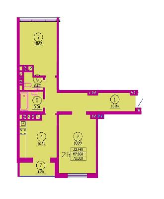 2-кімнатна 70 м² в ЖК Варшавський від 10 000 грн/м², м. Ковель