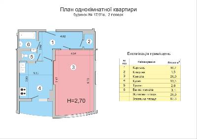 1-кімнатна 62.3 м² в ЖК Васильківський від забудовника, Київ