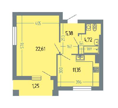 1-комнатная 45.31 м² в ЖК Версаль от 24 050 грн/м², г. Трускавец