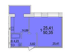 1-комнатная 50.35 м² в ЖК Европейский квартал от 9 520 грн/м², Винница