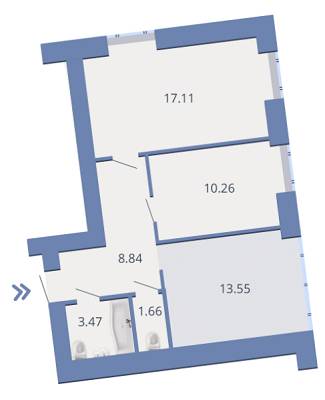 2-кімнатна 54.83 м² в ЖК Єсенін 2 від 14 000 грн/м², м. Ірпінь