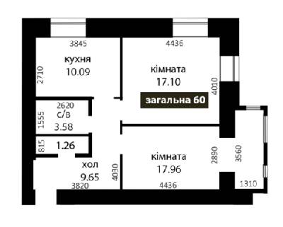 2-кімнатна 58 м² в ЖК Карат від 16 000 грн/м², м. Ірпінь