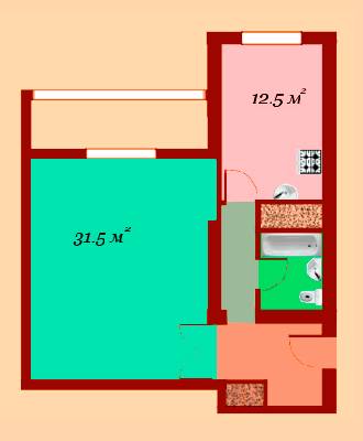 1-кімнатна 59.3 м² в ЖК Кіровський від 11 000 грн/м², Дніпро