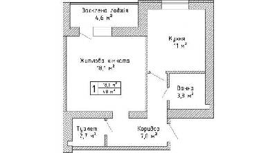 1-комнатная 48 м² в ЖК Ковельская Голландия от застройщика, г. Ковель