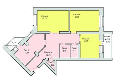 3-кімнатна 87.54 м² в ЖК Левада від 11 500 грн/м², м. Бориспіль