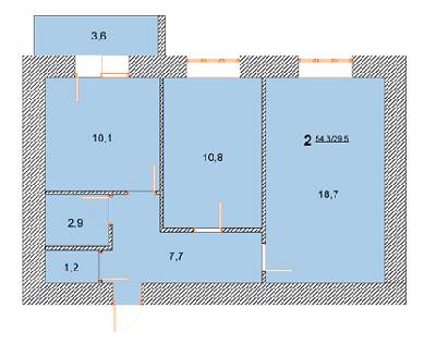2-кімнатна 54.3 м² в ЖК Лелека від 11 000 грн/м², м. Бориспіль