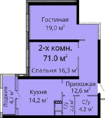 2-кімнатна 71 м² в ЖК Мандарин від забудовника, Одеса