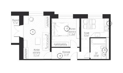 2-кімнатна 50.8 м² в ЖК Металіст від 17 550 грн/м², Харків