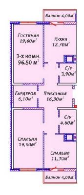 3-кімнатна 96.5 м² в ЖК Михайлівське містечко від 18 000 грн/м², Одеса