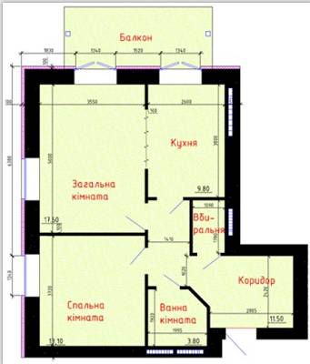 2-кімнатна 57.5 м² в ЖК на вул. 4-а Продольна, 12Б від забудовника, Суми