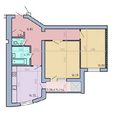 2-кімнатна 71.87 м² в ЖК на вул. Академіка Сахарова, 14Б від 17 150 грн/м², м. Винники