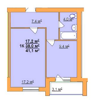 1-комнатная 41.1 м² в ЖК на ул. Джона Леннона, 37 от 15 950 грн/м², Львов