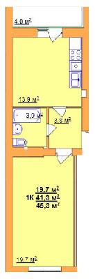1-комнатная 45.3 м² в ЖК на ул. Джона Леннона, 37 от 15 950 грн/м², Львов