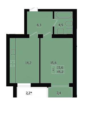 1-кімнатна 45.2 м² в ЖК на вул. Івана Франко від 16 000 грн/м², м. Моршин