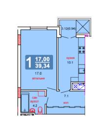 1-комнатная 39.34 м² в ЖК на ул. Перфецкого, 2 от 17 030 грн/м², Львов