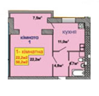 1-кімнатна 58.2 м² в ЖК на вул. Скоропадського, 12 від забудовника, м. Трускавець