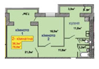 2-кімнатна 76 м² в ЖК на вул. Скоропадського, 12 від 11 500 грн/м², м. Трускавець