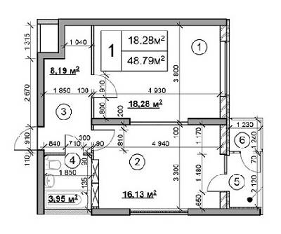 1-кімнатна 48.79 м² в ЖК на вул. Солом'янська, 20А від 25 500 грн/м², Київ