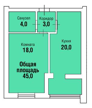 1-кімнатна 45 м² в ЖК Новий Північний від забудовника, Миколаїв