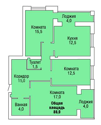 3-кімнатна 86 м² в ЖК Новий Північний від 10 250 грн/м², Миколаїв