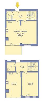 2-кімнатна 96.2 м² в ЖК Парковий квартал від забудовника, Чернівці