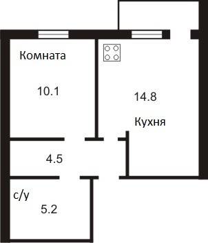 1-комнатная 34.6 м² в ЖК Петровский дворик от 13 210 грн/м², с. Святопетровское