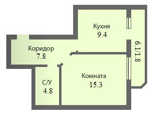 1-комнатная 39.24 м² в ЖК Петропавловская Мечта от 14 400 грн/м², с. Петропавловская Борщаговка