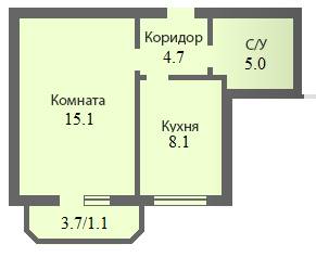 1-комнатная 33.56 м² в ЖК Петропавловская Мечта от 14 400 грн/м², с. Петропавловская Борщаговка