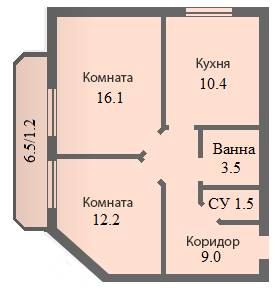 2-комнатная 58.61 м² в ЖК Петропавловская Мечта от 14 400 грн/м², с. Петропавловская Борщаговка