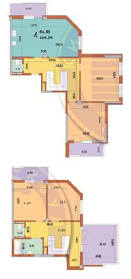 5+ комнат 144.34 м² в ЖК по просп. Валерия Лобановского (Краснозвездный), 15/7 от застройщика, Киев