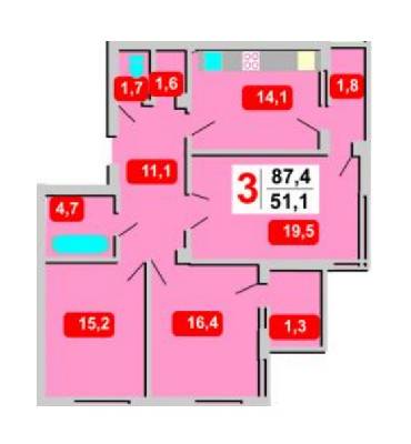 3-комнатная 87.4 м² в ЖК Под Голоском, 17В от застройщика, Львов