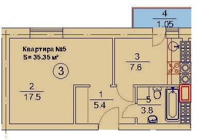 1-кімнатна 35.35 м² в ЖК Підгір`я від 14 500 грн/м², м. Трускавець