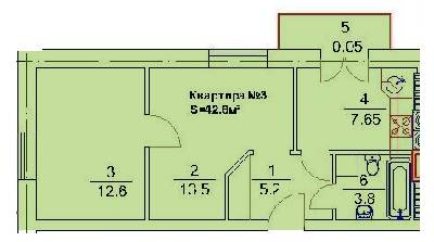 2-кімнатна 42.8 м² в ЖК Підгір`я від 14 440 грн/м², м. Трускавець
