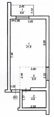 1-комнатная 32.1 м² в ЖК Чубинское от застройщика, с. Чубинское