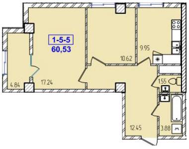 2-кімнатна 60.53 м² в ЖК Сорок перша перлина від 16 650 грн/м², Одеса