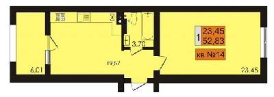 1-комнатная 53.83 м² в ЖК Сады Ривьеры от 13 000 грн/м², с. Фонтанка