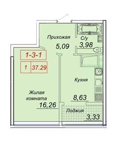 1-комнатная 37.29 м² в ЖК Сорок четвертая жемчужина от 23 400 грн/м², Одесса