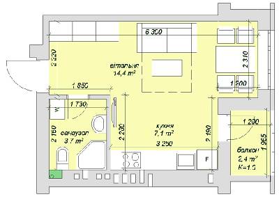 1-кімнатна 27.6 м² в ЖК Софіївський пасаж від 20 640 грн/м², с. Софіївська Борщагівка