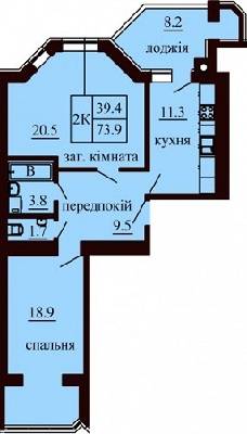 2-кімнатна 73.9 м² в ЖК Софія Сіті від 23 000 грн/м², с. Софіївська Борщагівка