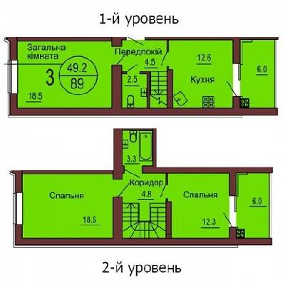 5+ кімнат 89 м² в ЖК Софія Клубний від 13 500 грн/м², с. Софіївська Борщагівка