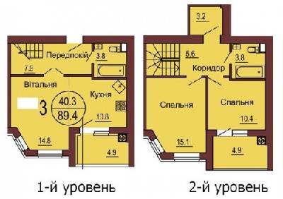 5+ кімнат 89.4 м² в ЖК Софія Клубний від 13 500 грн/м², с. Софіївська Борщагівка